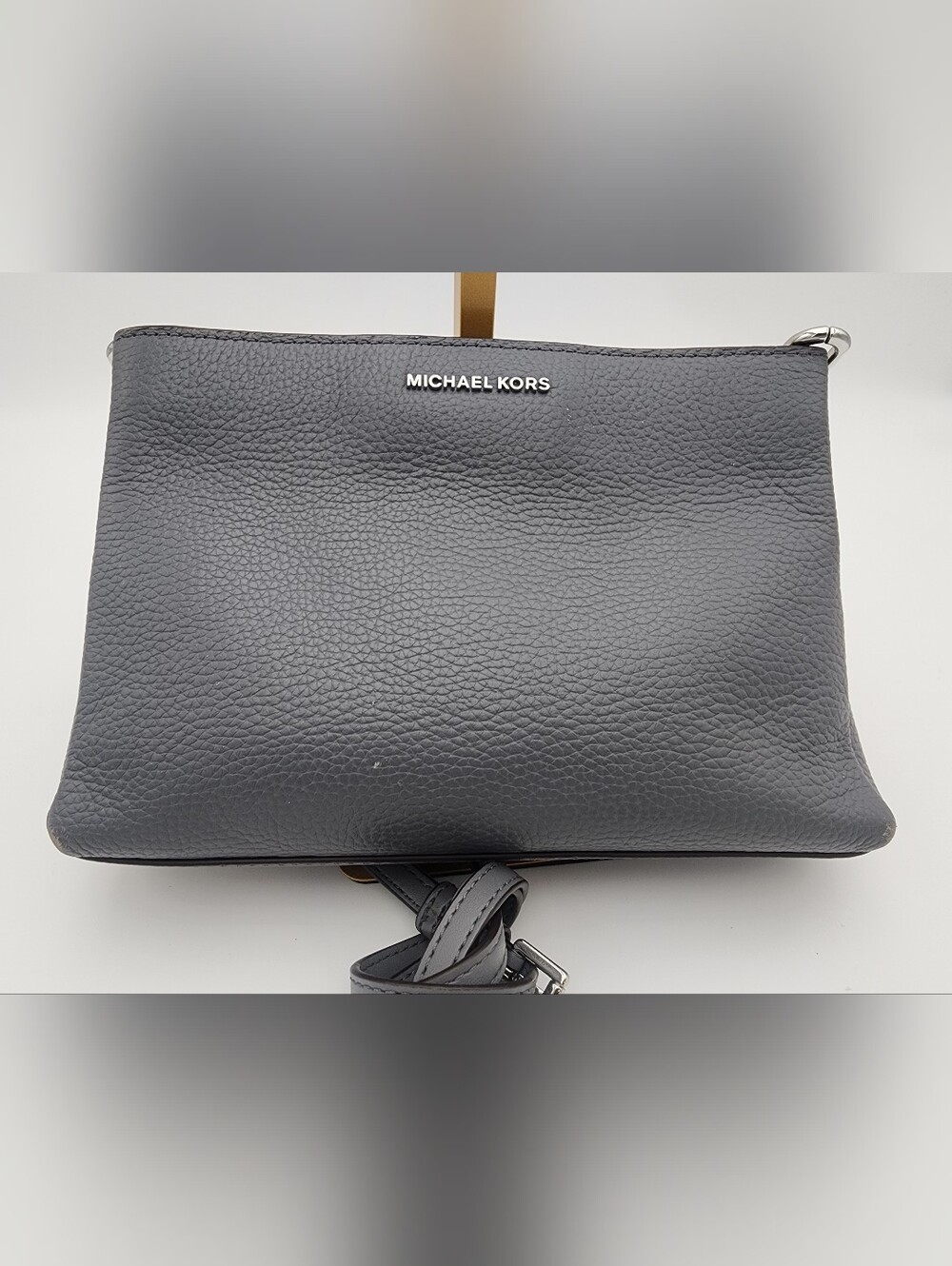 Michael Kors Navy Pebbled Leather Shoulder Bag